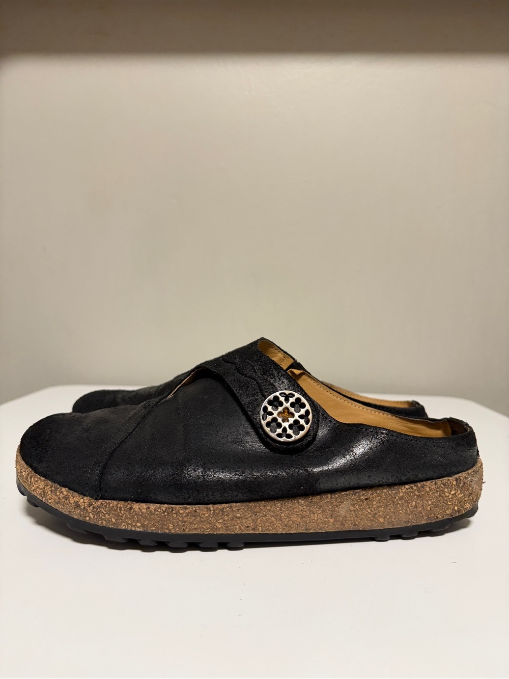 Haflinger Adventure Mule Clogs Black Closed Toe Comfort Casual Women’s US 10